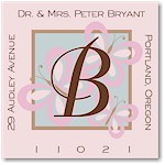 Name Doodles - Square Address Labels/Stickers (Thea Light)